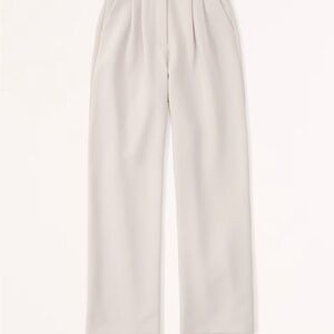 Abercrombie Sloane Tailored Wide Leg Pant Gray
